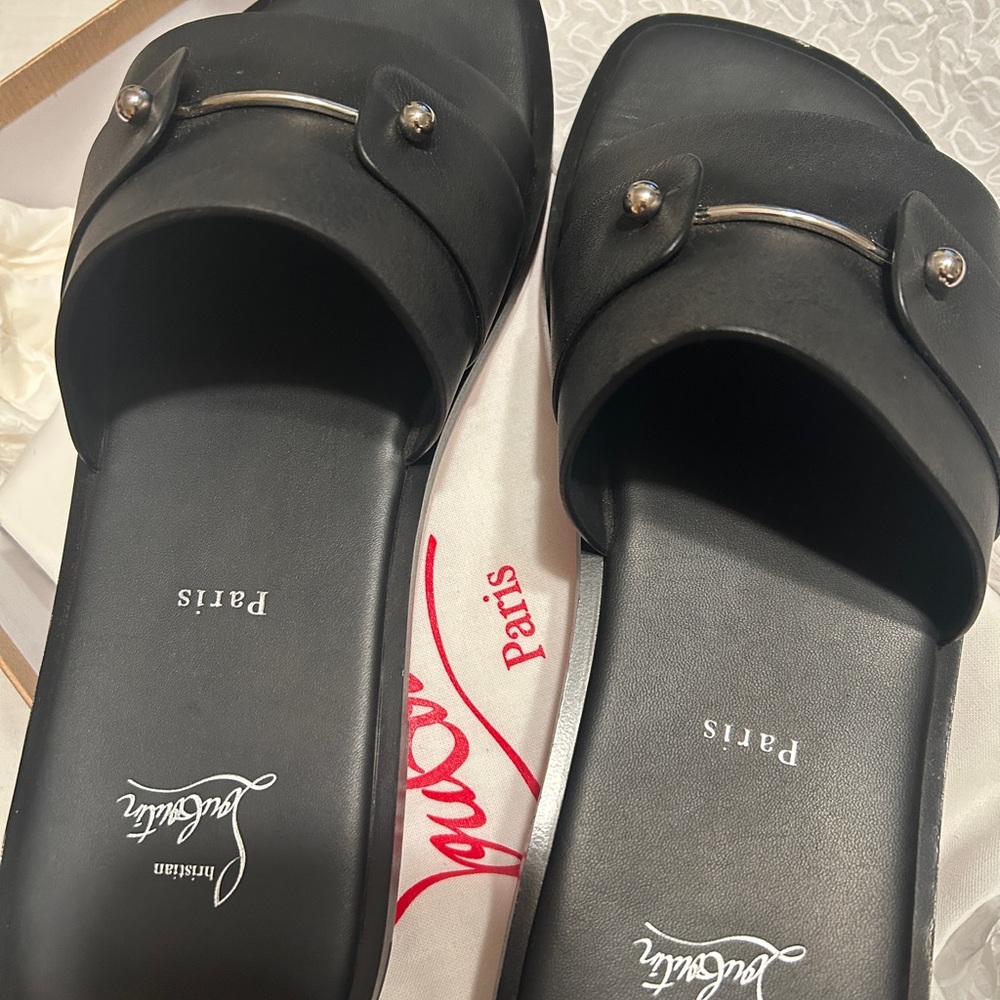 Christian Louboutin Black Leather Sandals

Chambelimule Slide Sandal (Men)